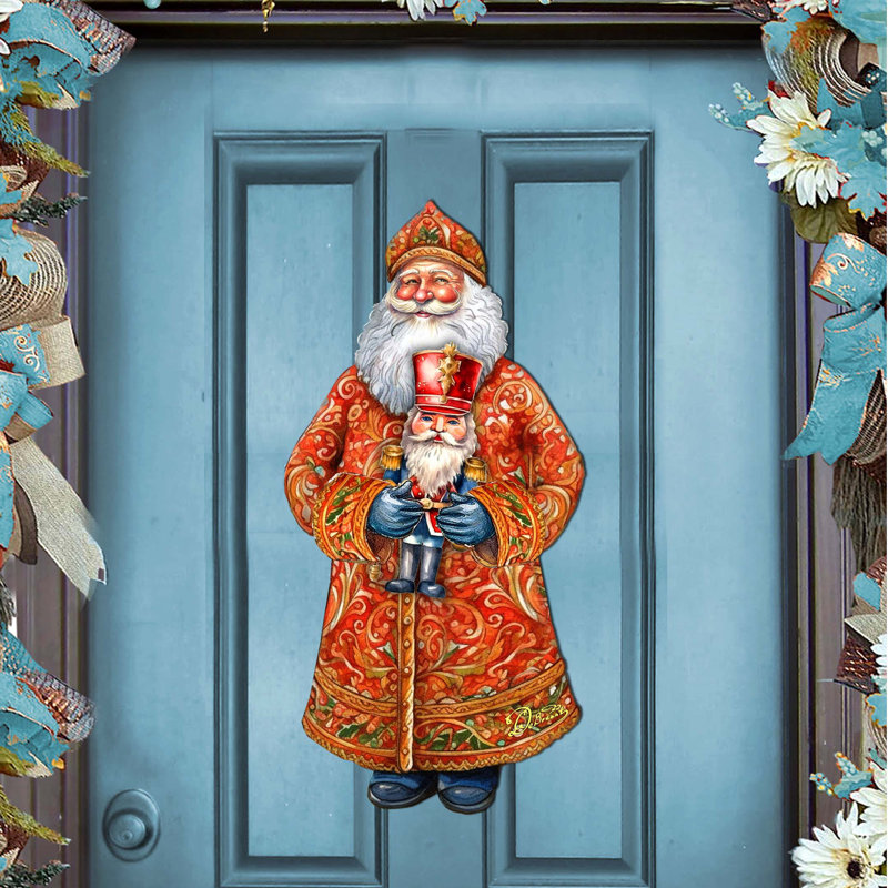 Santa's Holiday Nutcracker Holiday Door Decor By G. Debrekht