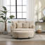 Fauteuil demi-tonneau rembourré avec repose-pieds-100891572