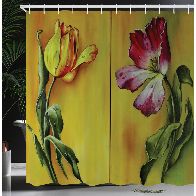 Shower Curtain with Hooks Included, 70"H x 69"W