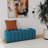 Delsur Peacock Blue Fabric Upholstered Tufted Accent Bench-361124375