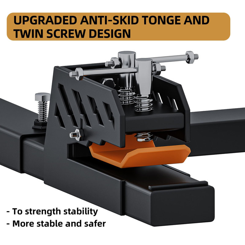 60" Pallet Forks, 4000 Lbs Clamp On Pallet Forks With Adjustable Stabilizer Bar