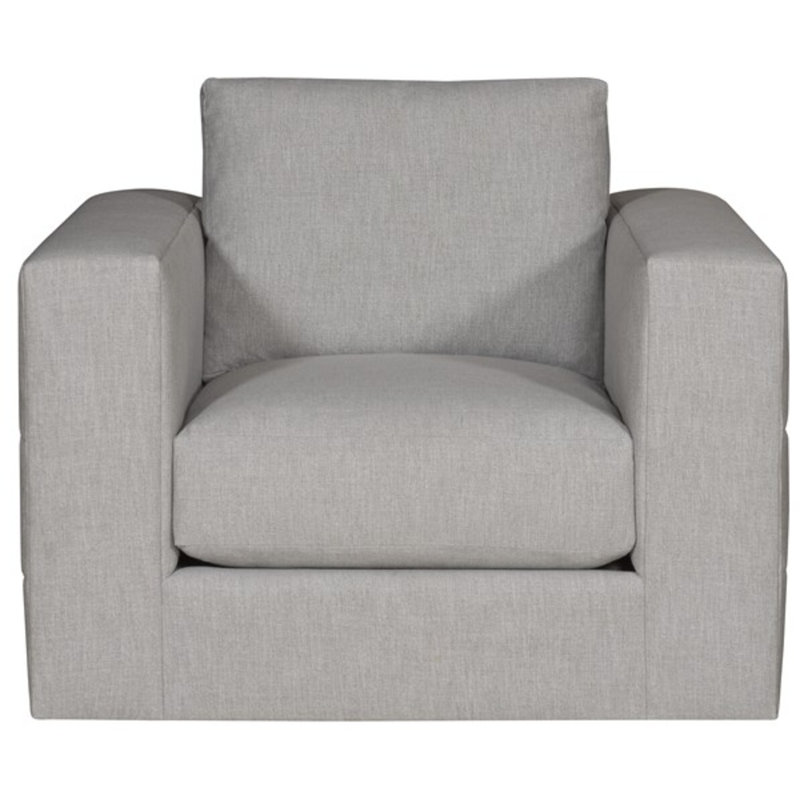 Fauteuil rembourré Ease Stocked, Mélange de polyester gris