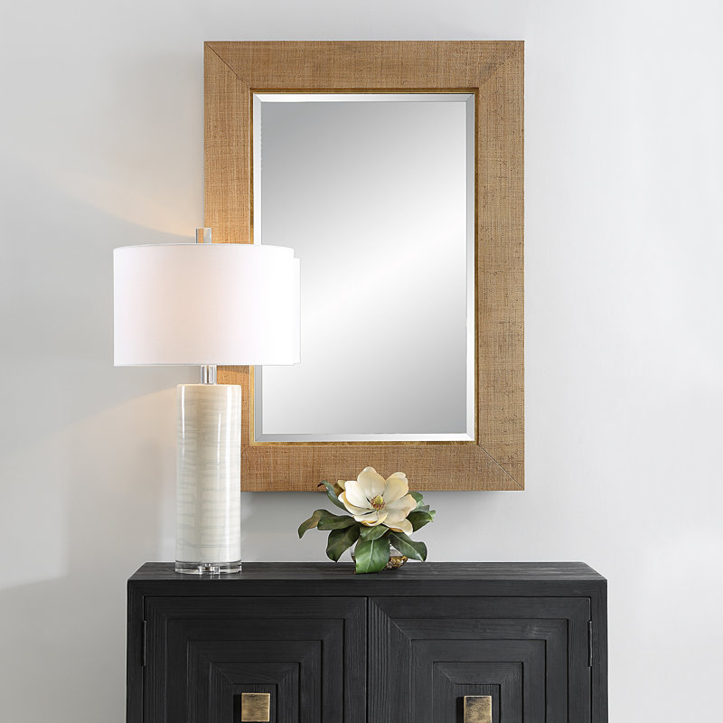 Loreene Grass Cloth Mirror