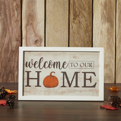 Kanoi Welcome To Our Home Pumpkin Wall Décor