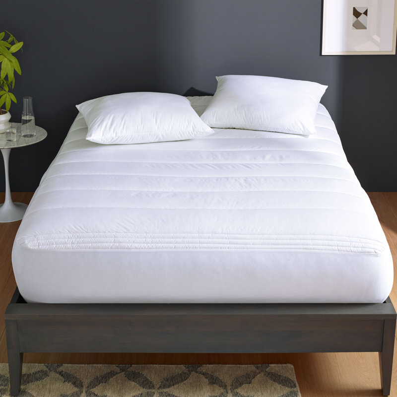 Clean Design Home x Martex Anti-Allergen 100% Cotton Cover Mattress Pad, Full/Double