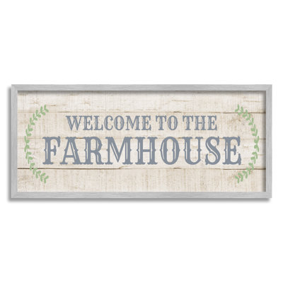" Welcome To The Farmhouse Phrase Country Plank Pattern "