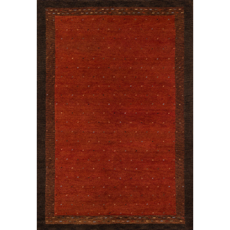 Desert Gabbeh Handmade Wool Polka Dot Area Rug, Rectangle 2' x 3'