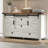 48" W Farmhouse Dressers with 2 Sliding Barn Doors, White/Brown-1170440700