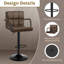 Haymark Swivel Upholstered and Faux Leather Adjustable Height Bar Stool with Steel Frame-797813727