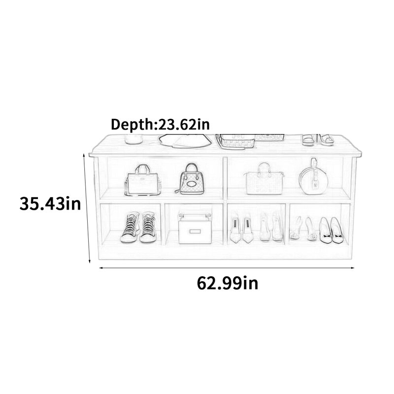 Vitrine moderne et simple, H 35,43 po x l 62,99 po x P 23,62 po