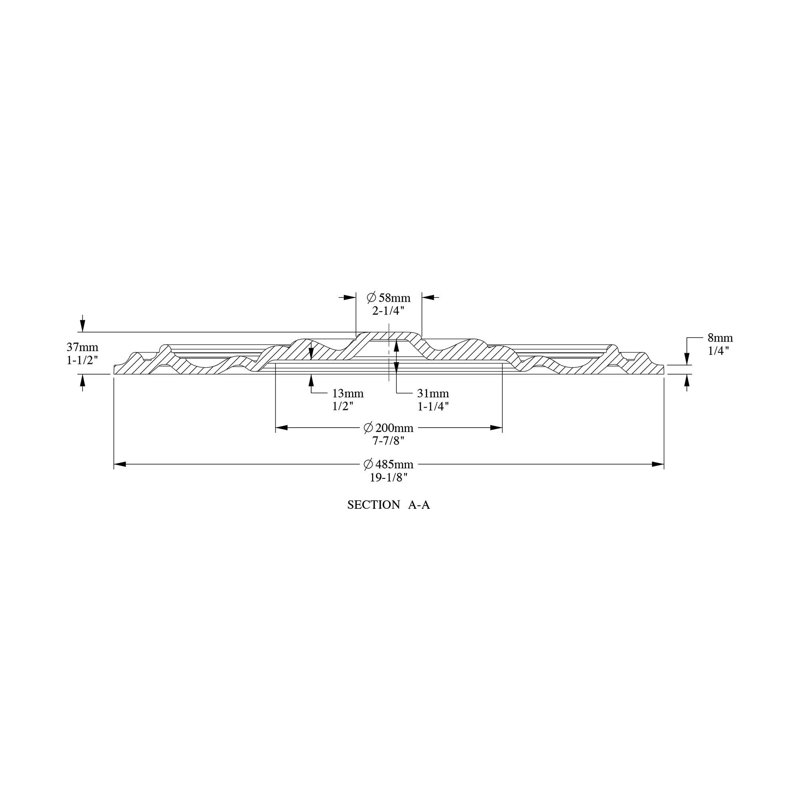 19-1/8 in x 19-1/8 in x 1-1/2 in Plain Primed White Polyurethane Ceiling Medallion