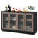 Veltri Modern Sideboard, Buffet with Tempered Glass Doors