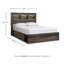 Grand lit plateforme avec rangement Drystan