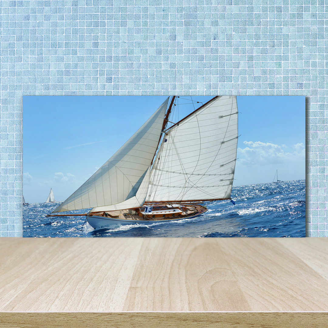 50 cm x 100 cm Glas Spritzschutzpaneel Yacht