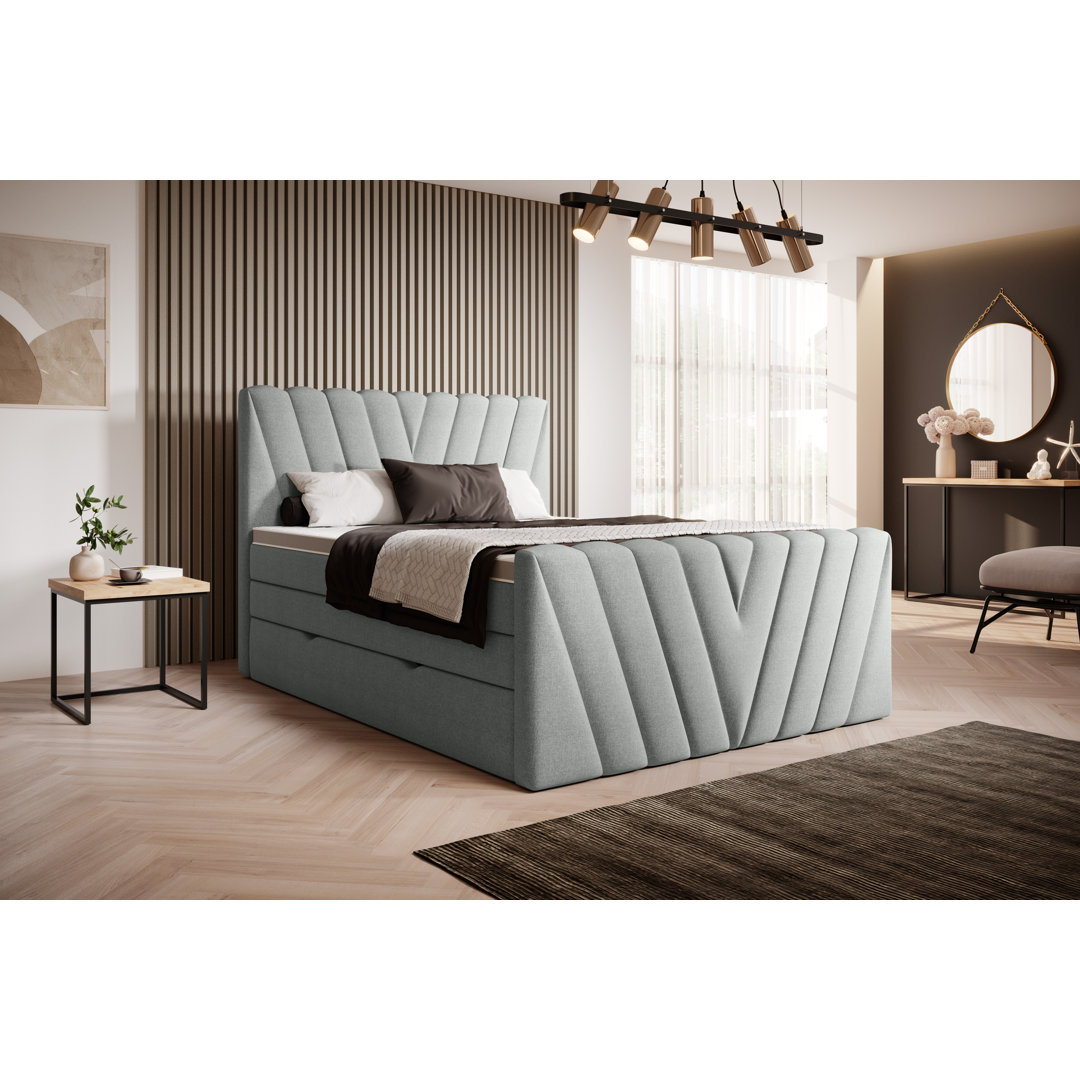 Boxspringbett Leitao mit Topper und Bettkasten