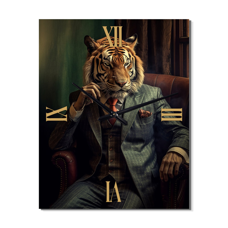 Eveline - Animals Lion Wall Clock Oversized, Large
