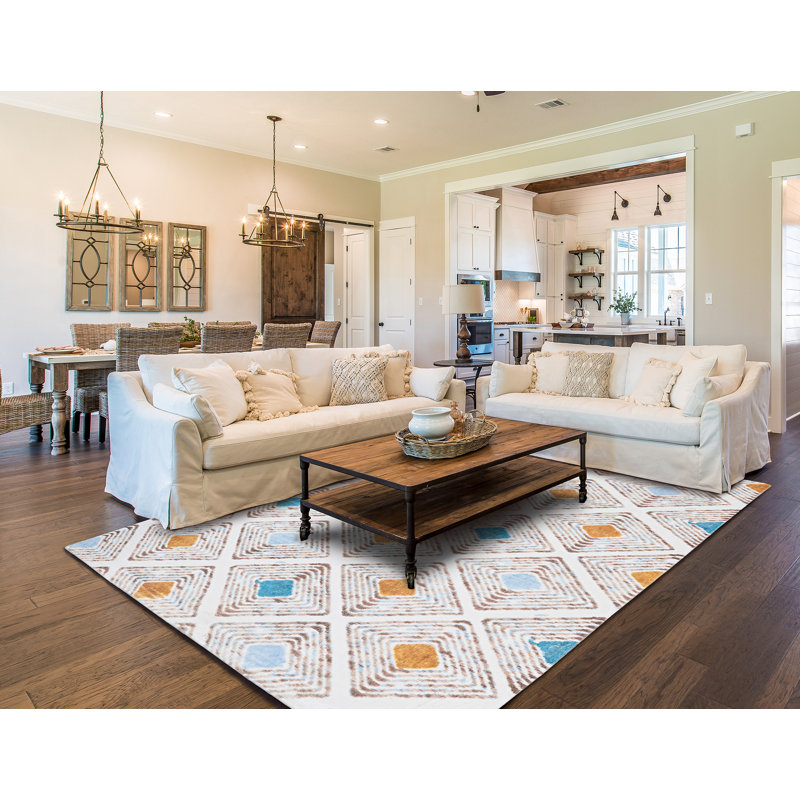 Antaniyah Faux Rabbit Fur Hand Tufted Rug, Rectangle 8' x 10'