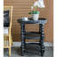 Table d'appoint en bois avec tablettes - noir pour décor français