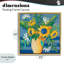 Éclats floraux parmi le cadre flottant bleu, design par Krinlox-42500545-42500547