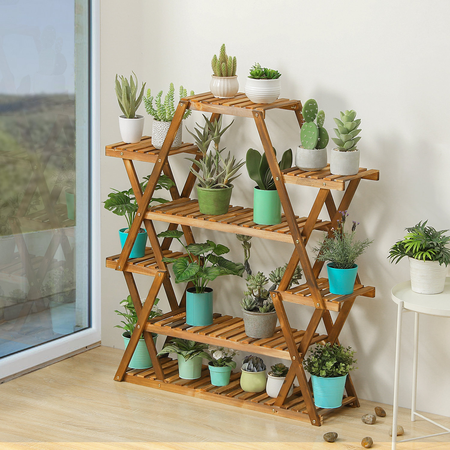 Arlmont & Co. Llareli Rectangular Multi-tiered Plant Stand | Wayfair