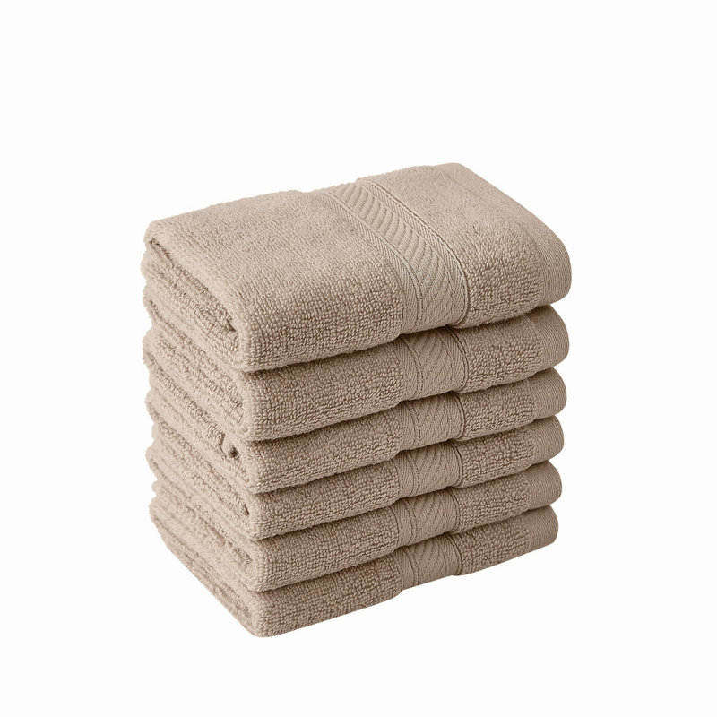  Regal Plush Towel Sets, Beige, Hand Towel - 6 Pack