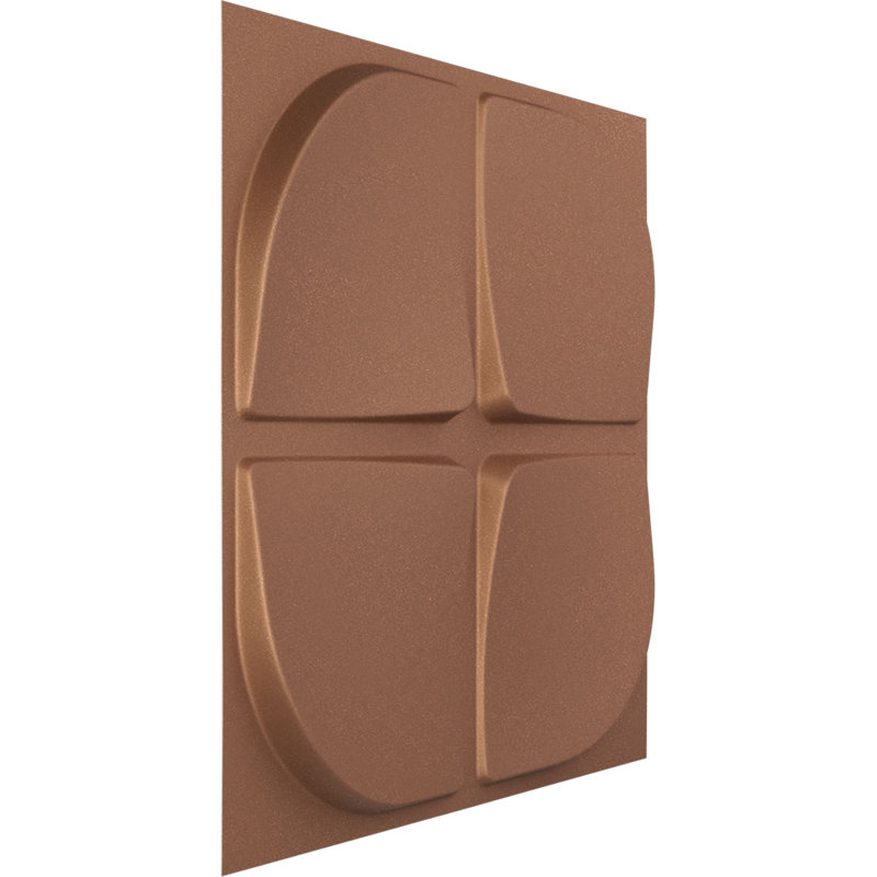 Panneau mural décoratif 3D Edmund EnduraWall l 19 5/8 po x H 19 5/8 po, cuivre vieilli (couvre 2,67 pieds carrés)