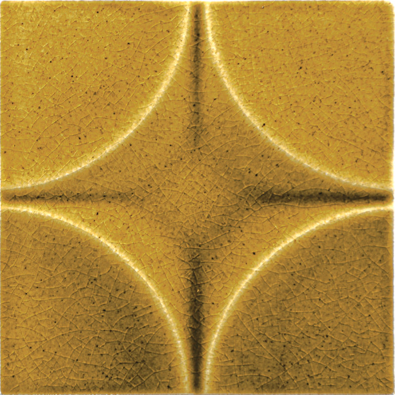 Daltile Contempee 4 x 4 Star Wall Tile (100 PCS Per Carton) (12.80 SQFT Per Carton), Marigold
