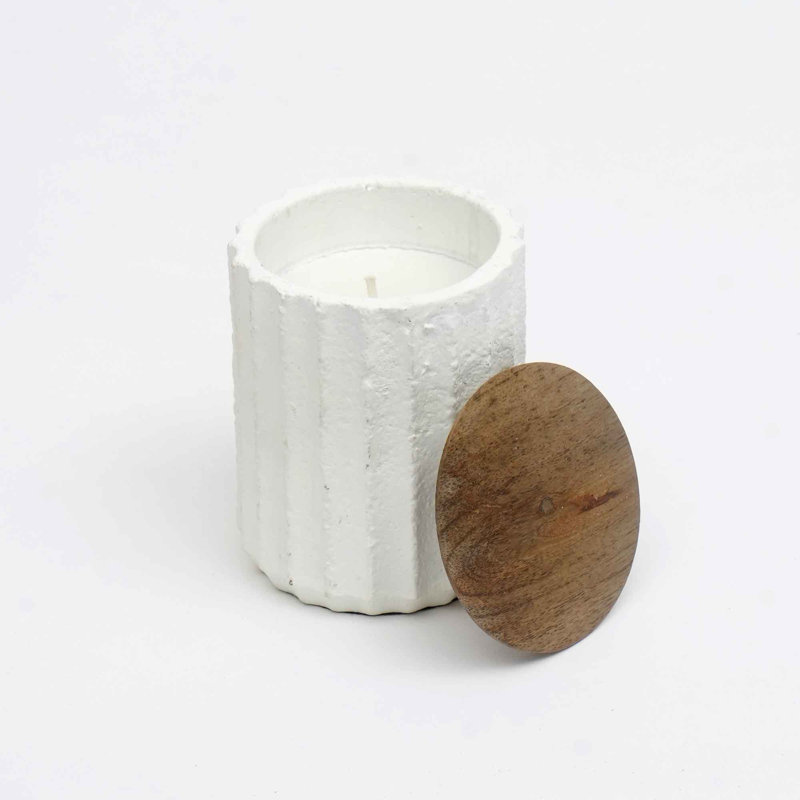 Jar Candle | Ecomix Wax Fill Candle with Wooden Lid | Vanilla Lavender Scented Candle | 6oz