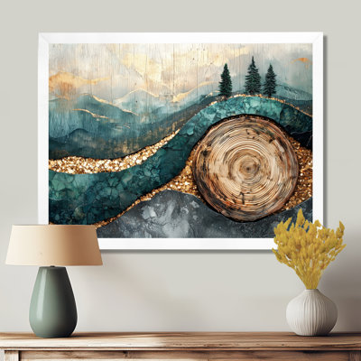 Émeraude et rivière de cristal dans la forêt II - forêt, art mural