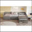 Lit plateforme simple en forme de L avec trois tiroirs de rangement-1342926590