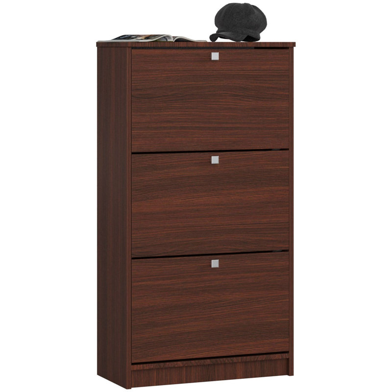 Furgeson 12 Pair Shoe Storage Cabinet, Wenge