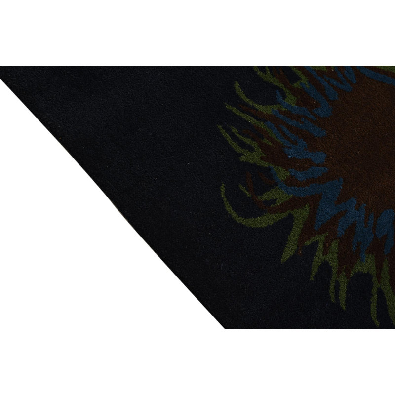 Tapis carré bleu marine Otto