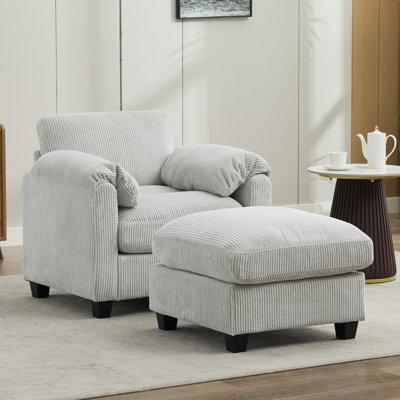 Fauteuil d'appoint 34,6 po avec repose-pieds