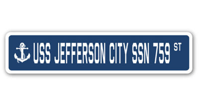 Jefferson City Ssn 759 Street Sign Heavy Duty Plastic 8" X 36"