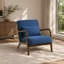 Chaise d'appoint avec structure en bois, chaises de salon rembourrées avec coussin de taille, fauteuil de lecture pour véranda de chambre à coucher-1306156974-1306156972