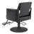  Inbox Zero Swivel Salon Chair, All Black Barber Styling Chair, Faux Leather