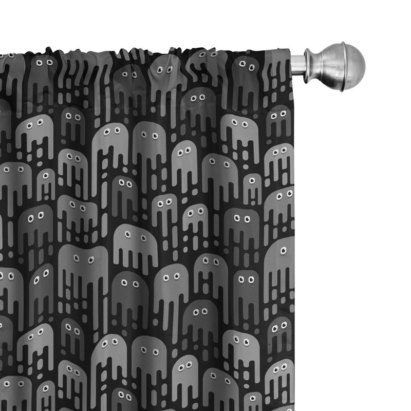 Alien Semi-Sheer Rod Pocket Sliding Panel, 28" x 95"