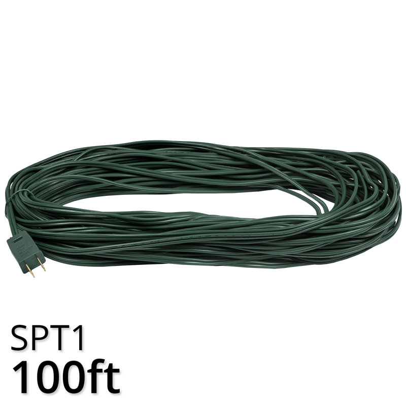 Bulk Wire with Fused Male Plug, Green, 8.1