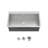 32"x19" Brushed Nickel Drop-In Kitchen Sink – Single Bowl 16 Gauge Stainless Steel Topmount Sink with US Drain & Hooks