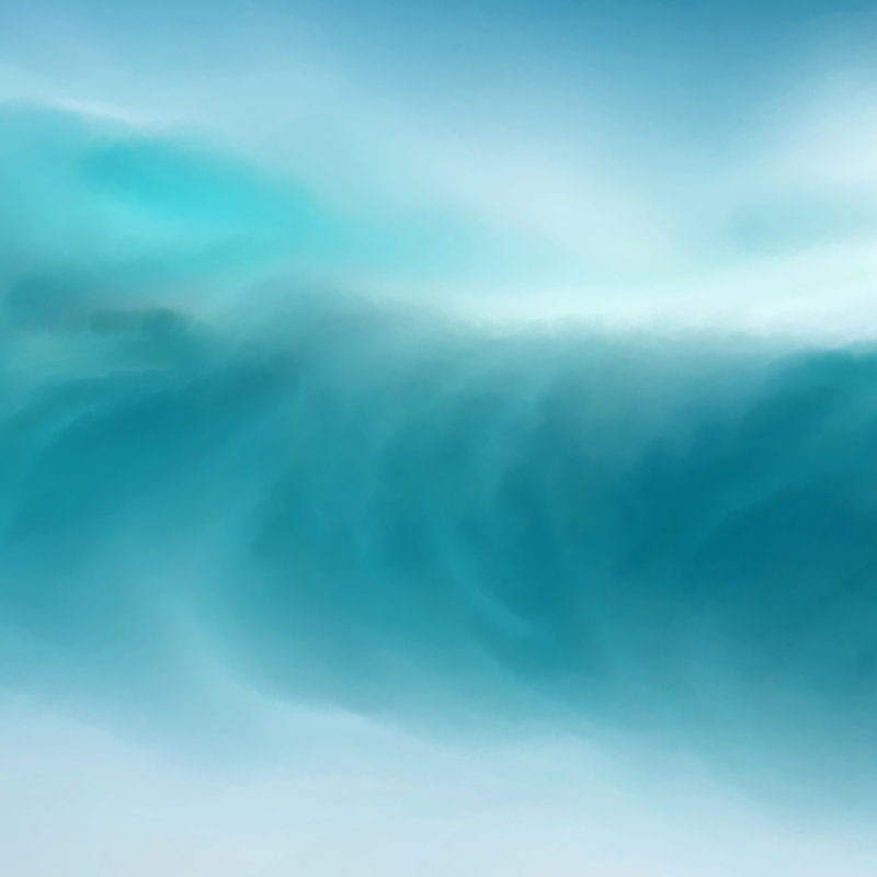 «Blue Ocean Waves on the Beach», ensemble de 2 reproductions d'art graphique sur toile, H 18 po x l 60 po x P 1 po