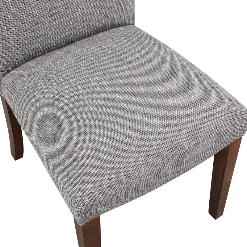 2 sièges de salle à manger gris Ashen - 2 tabourets en tissu et têtes de clou