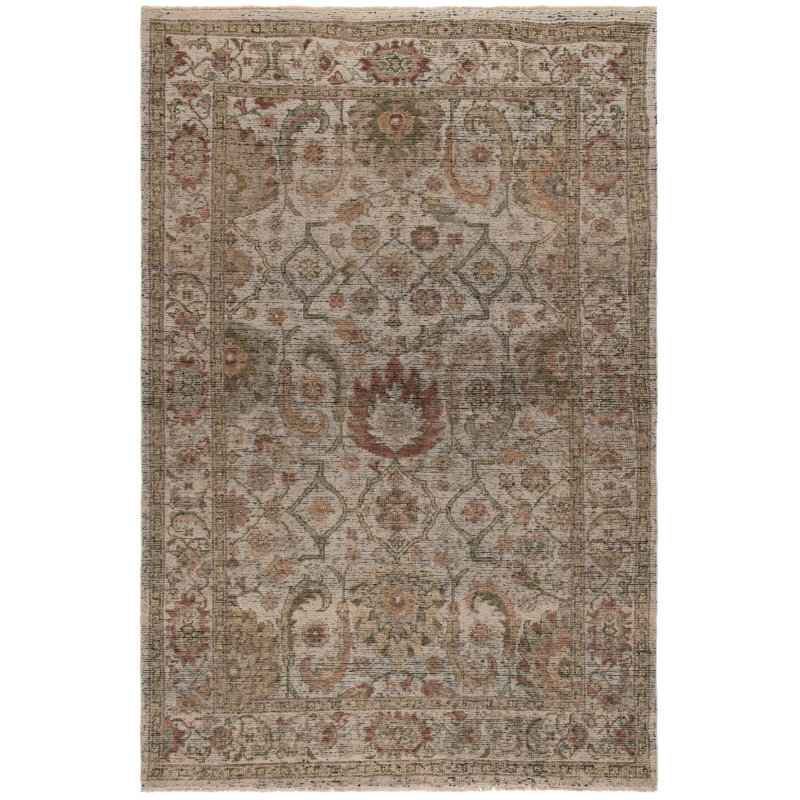 Tapis oriental en laine noué à la main Izmir, Rectangle 6 pi x 9 pi