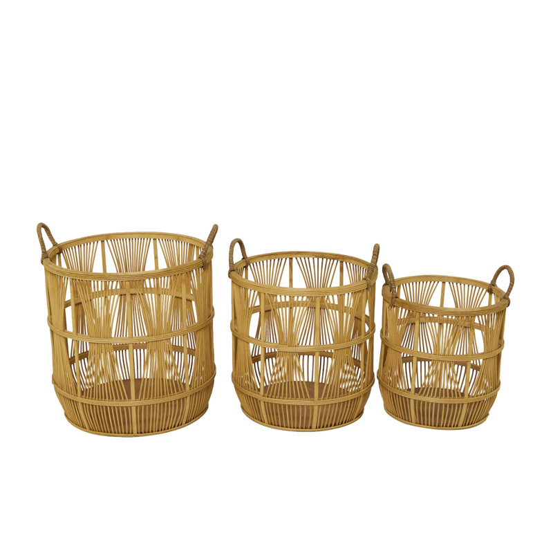 Ensemble de 3 paniers en bambou