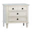 3 - Drawer Solid Wood Nightstand in White