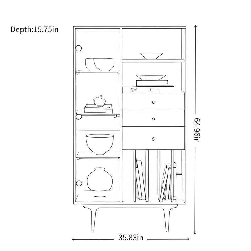 Modern Minimalist Design Display Cabinet