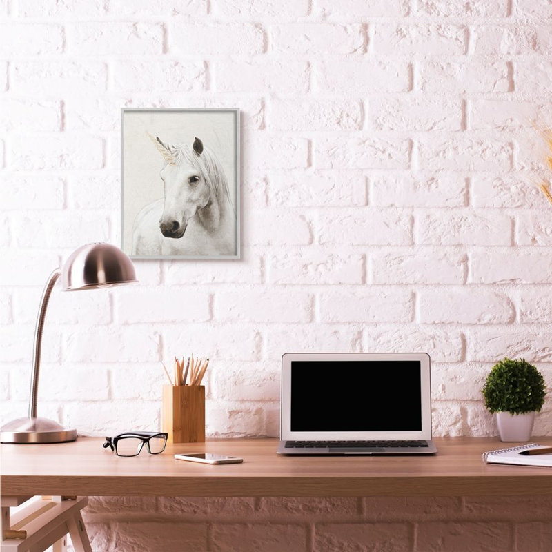 «Unicorn Portrait White Fantasy Animal» par Ziwei Li - impression d'art graphique, H 20 po x l 16 po