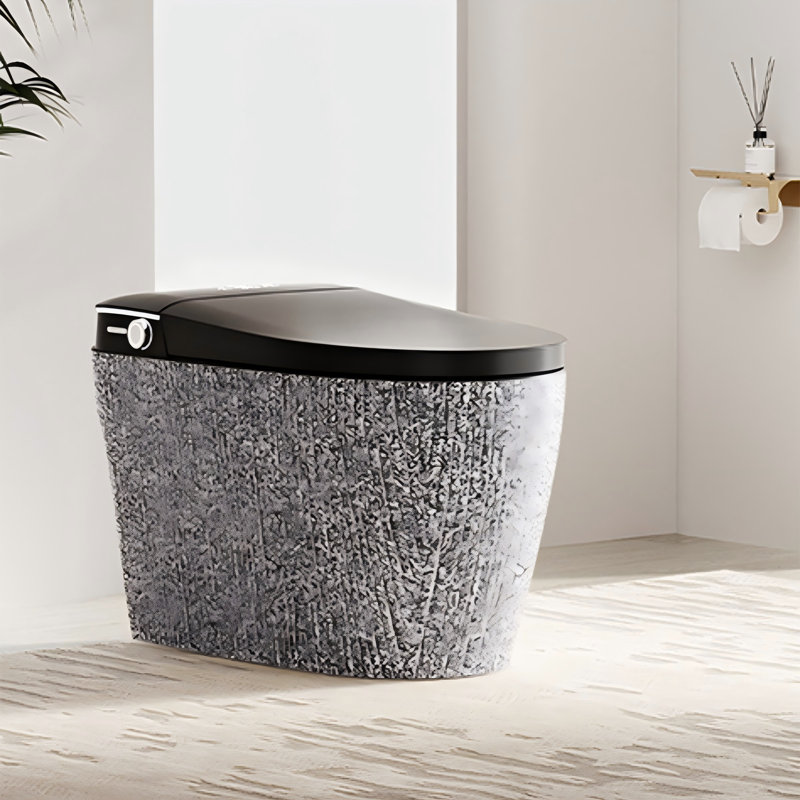 12" Rough-In Vintage Stone-look All-in-one Household Smart Toilet with Auto Open Lid