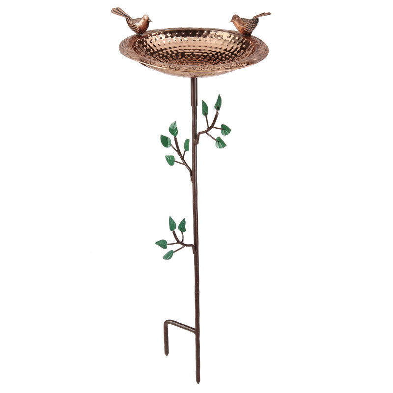Bain d'oiseaux sur le thème du cuivre pur