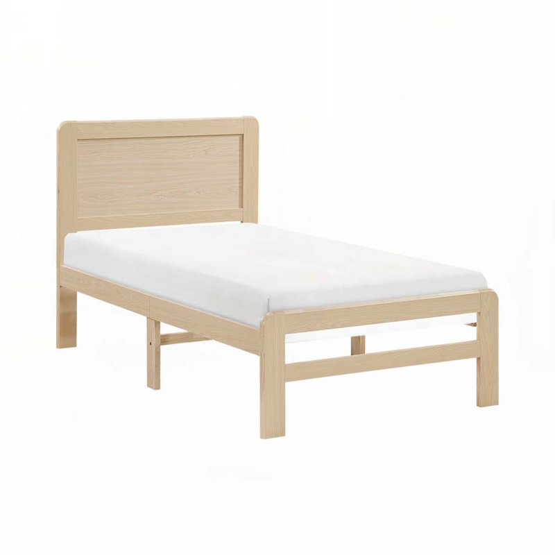 Lit plateforme en bois, Simple