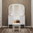 Antique Makeup Vanity Desk With Triple Mirror, 6-Drawer Dressing Table Set Including Stool, Full Length Mirror For Bedroom Dressing Room, White